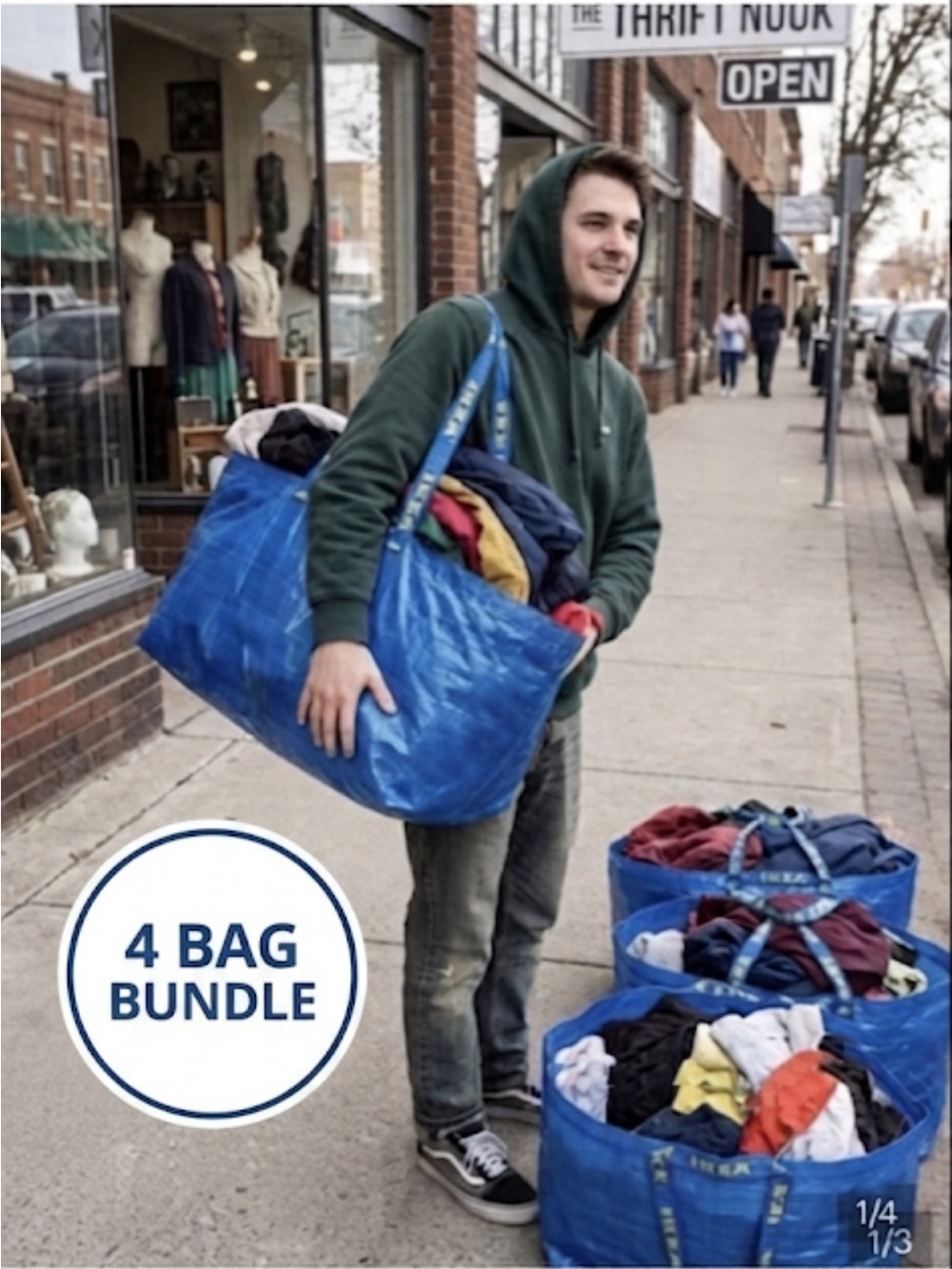 IKEA Frakta Bags 4 Bags included, New